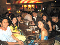 Having Dinner