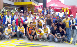 After the motorcade for McDonald's opening