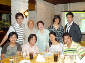 Seated are Janette Panganiban, Rose Octaviano, Josine Rodriguez and Gil Joseph Octaviano III while standing are Dr Carl Balita, Gil Jr, Eufemia & Florence Octaviano and Michael Leocadio