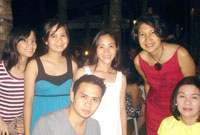 Francis Igancio and Bucay Ignacio (seated) with Lulu, Chris and Joy Ignacio (standing).
