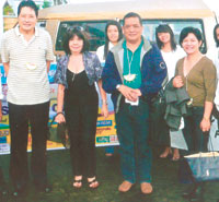 Pablo Chu, President of Solid Motorcycles Distributors, Inc., Au Palomar, Chief Superintendent Leocadio Santiago Jr. and Bobbie Cherry Santiago.