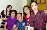 Owner Ronilo Golipatan (extreme right) with Katrina Casaquite, Goret Divinagracia, Bryan Javelosa and Linda Aguire.