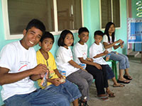 Happy and grateful faces.