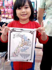 Fun coloring Optimus Prime.
