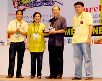 UAP Vice President for Area C, Architect Guillermo Hisancha, UAP National President Ana Mangalino Ling, Governor Niel Tupas Sr., UAP District Director of C4 Architect Ramon Teruel Jr.