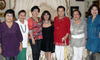 Baby Villalon, Dr. Tess Canja, Norma Rosales, hostess Au Palomar, Nena Chavez, Juanita Espinosa and Ruby Celo.