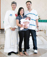 Rev. Fr. Robby Sian and Mennen & Rodolfo Sang-alan.